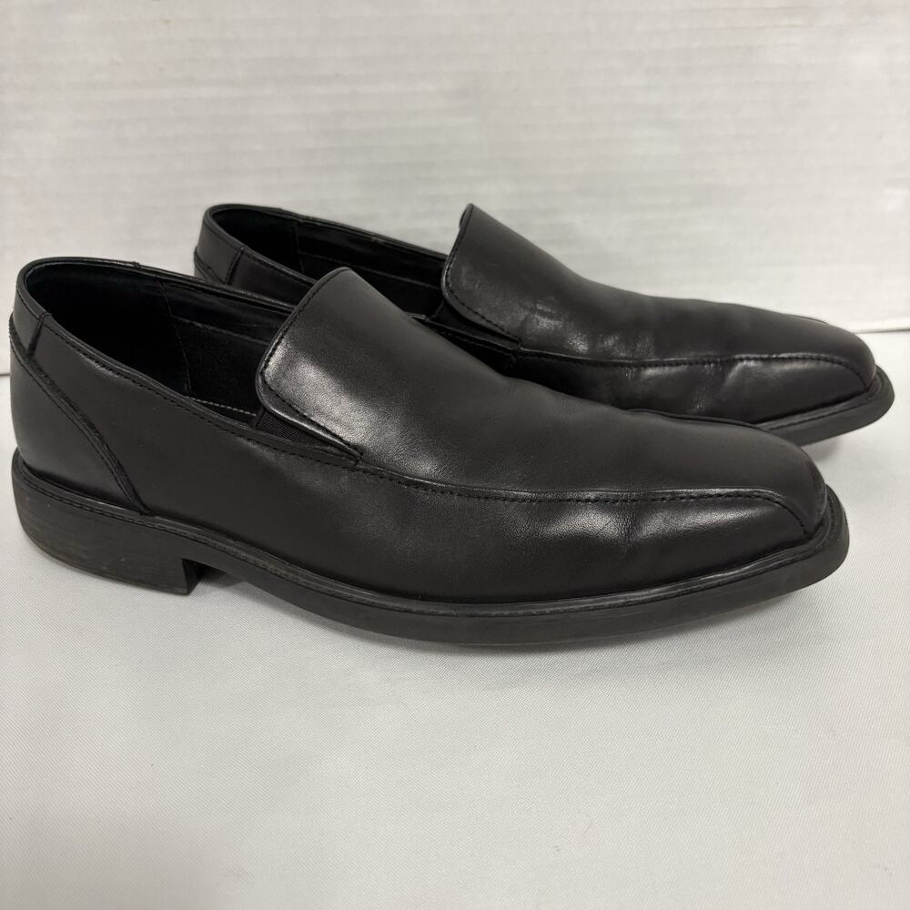 Bostonian DuraLife Mens 9.5 M Black Leather Slip On Loafers Dress Shoes